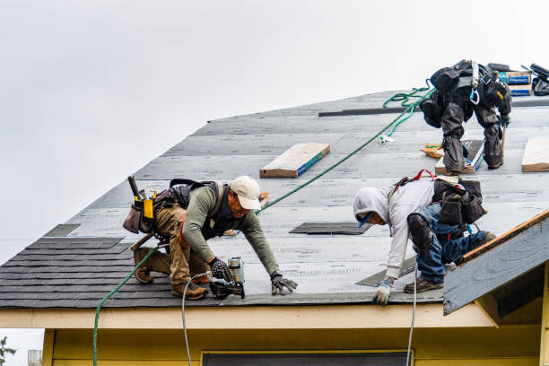 Professional Storm Damage Roof Repair technician working in North Liberty, IA